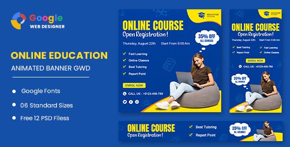 Education Online HTML5 Banner Ads GWD