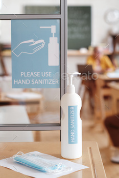 Using hand sanitizer before entering inside / Photodune, Misc