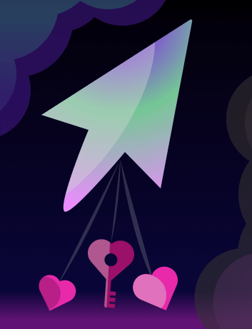 Pink Neon Star - Custom Cursor Trails