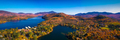 Aerial view of Lake Placid Mountains with Autumn Fall Colors in Adirondacks, New York, USA - PhotoDune Item for Sale