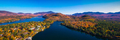 Aerial view of Lake Placid Mountains with Autumn Fall Colors in Adirondacks, New York, USA - PhotoDune Item for Sale