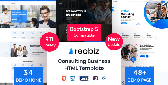 Reobiz - Consulting Business HTML Template