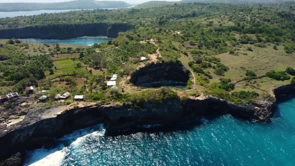 Aerial Shot of the Broken Beach on the Nusa Penida