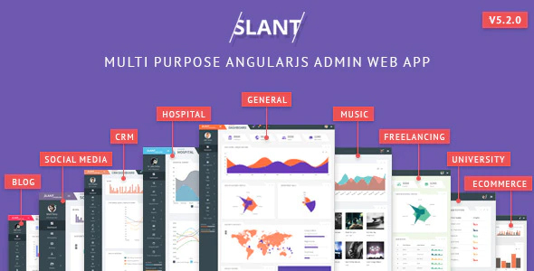 Slant – Multi Purpose AngularJS Admin Web App with Bootstrap