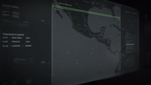 Futuristic police software is tracking the target plane with the criminals alt