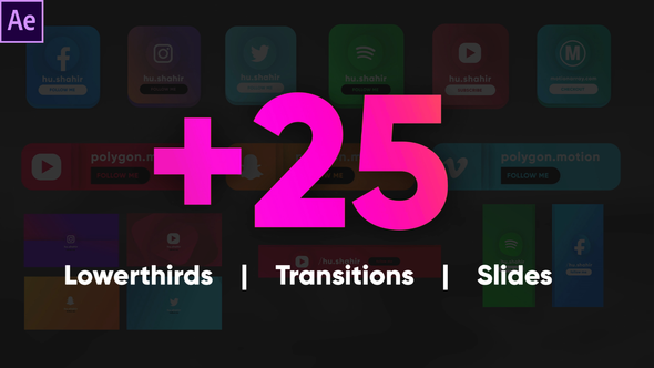 Social Media Lowerthirds Pack alt