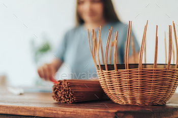 Wicker basket made of paper tubes / Photodune, Misc