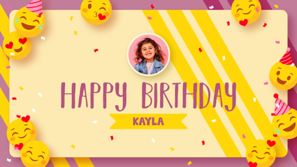 Emoji Happy Birthday alt