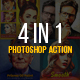 4 in 1 Cartoon Oil Painting PS Action Bundle - GraphicRiver Item for Sale