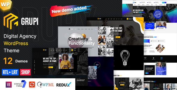 Grupi - Digital Agency WordPress + RTL