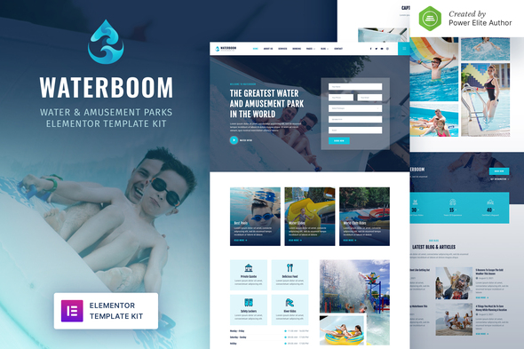 Waterboom – Water & Amusement Park Elementor Template Kit