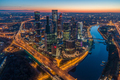 Moscow City Business Center at Sunrise. Aerial View. Russia - PhotoDune Item for Sale