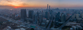 Shanghai Skyline at Sunset. Panoramic Aerial View. - PhotoDune Item for Sale