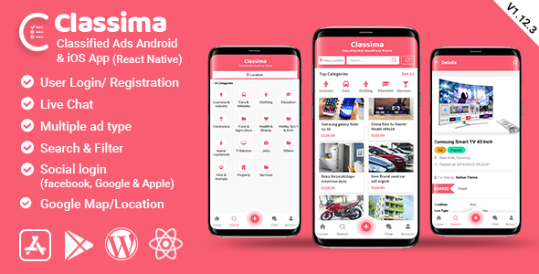 Classima - Classified ads Android & iOS App