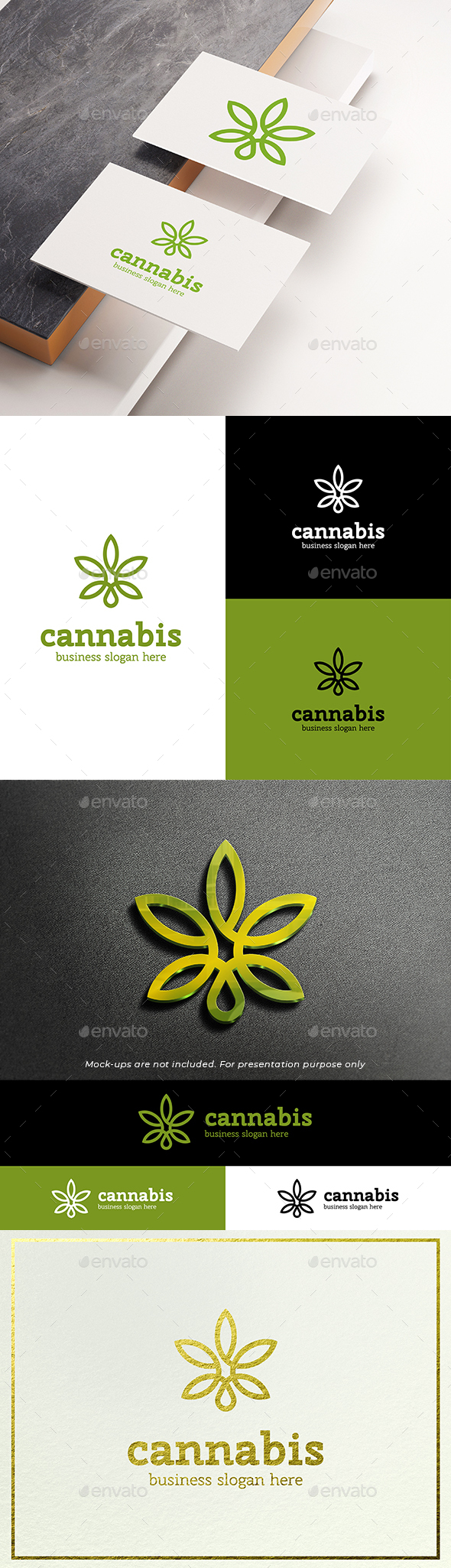 Cannabis Leaf Logo Template