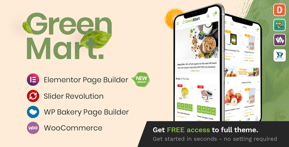 GreenMart - WooCommerce Motyw WordPress do żywności ekologicznej i żywności