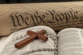Holy bible and small cross with the constitution - PhotoDune Item for Sale