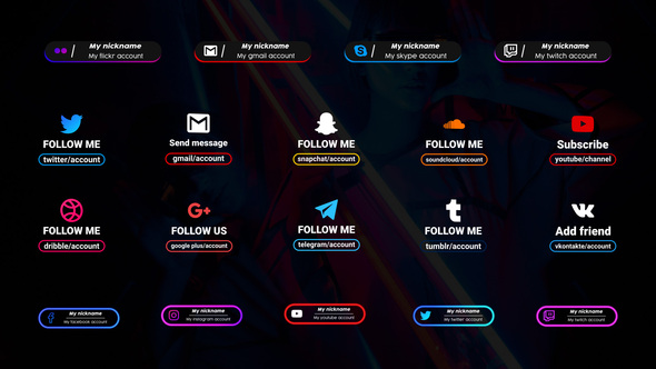 Social Media Lower Third Big Pack || FCPX alt