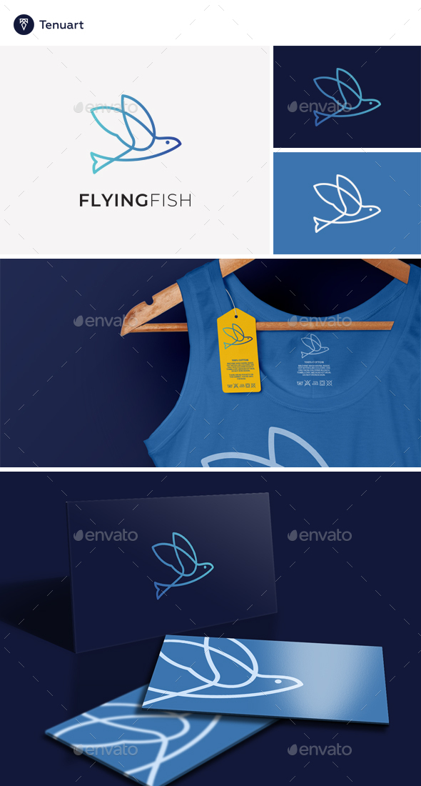 Flying Fish Logo Template