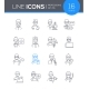 Professions  Modern Line Design Style Icon Set - GraphicRiver Item for Sale