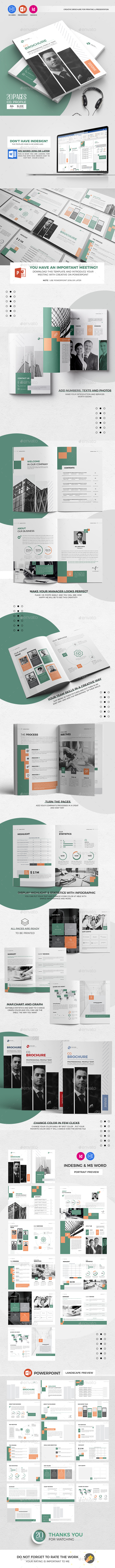 PPT & Docx Brochure Template, 20 Pages