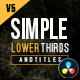 Gold Simple Lower Thirds | 4K for Davinci Resolve - VideoHive Item for Sale