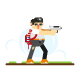 Animation of a guy with pistol, automat and shotgun for creating a video game. - GraphicRiver Item for Sale