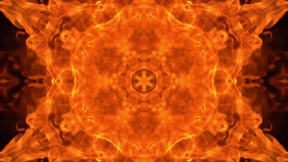 Fire burn abstract animation kaleidoscope