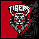 Roar Red Tigers - Mascot Esport Logo Template - GraphicRiver Item for Sale