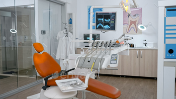 Interior of stomatology orthodontic hospital office with nobody in it ready for dental surgery / Photodune, Misc