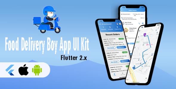 Flutter Food Delivery Boy App UI Template