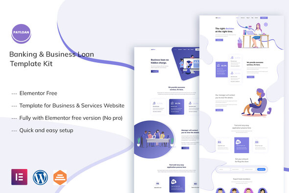 Payloan - Banking & Business Loan Elementor Template Kit