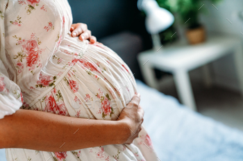 手で彼女の腹に触れる妊婦の肖像画 / Photodune, Misc