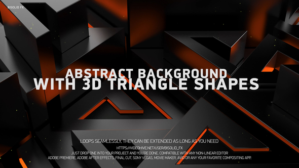 Abstract Background With 3d Triangle Shapes