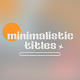 Minimalistic Titles - VideoHive Item for Sale