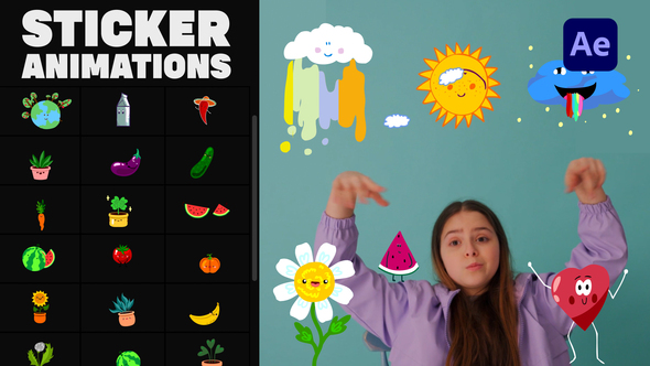 Nature Emoji Stickers Animations | After Effects