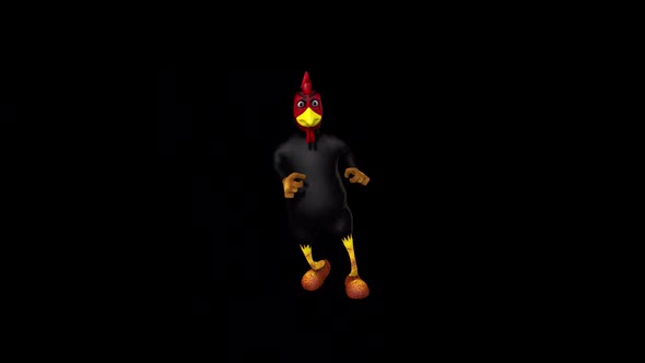 Cartoon Rooster Dance 6 alt