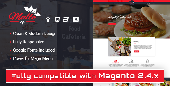 Multe - Responsive Magento 2 Restaurant Theme