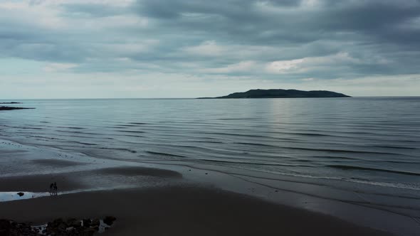 Cloudy evening  Donabate beach in summer,