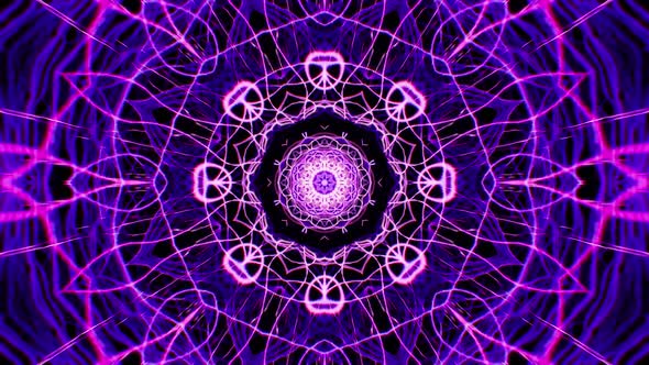 Abstract Fractal Organic Purple Line Shapes Background 4K Loop