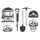 Miner Equipment in Retro Style - GraphicRiver Item for Sale