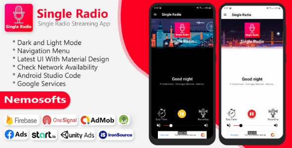 Android Radio - Single Radio Streaming App