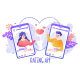 16 Dating App Flat Design Illustration - GraphicRiver Item for Sale