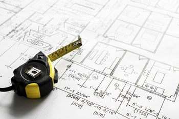 Closeup of house plan blueprint / Photodune, Misc