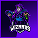 Dark Wizard Magician - Mascot Esport Logo Template - GraphicRiver Item for Sale
