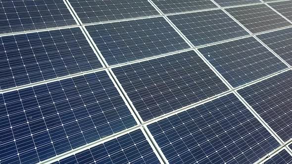 Solar panels. Power station. Blue solar panels. Alternative source of electricity. Solar farm.