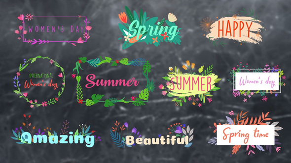 Flower Titles || After Effects