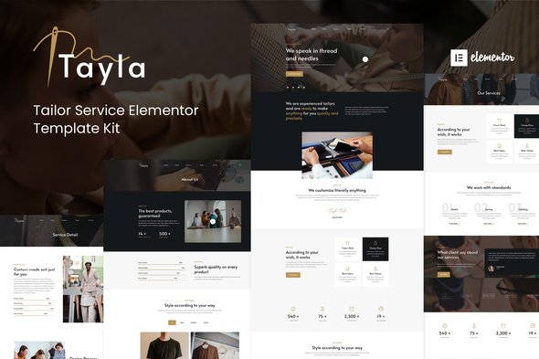 Tayla - Tailor Service Elementor Template Kit