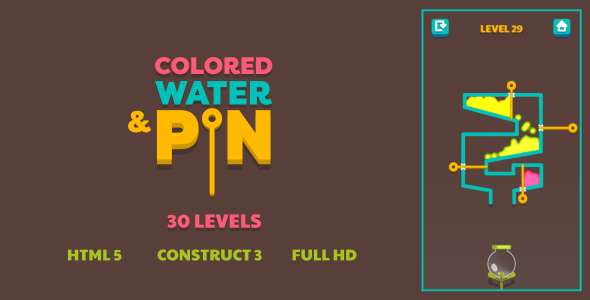 Colored Water & Pin - HTML5 Game (Construct3)