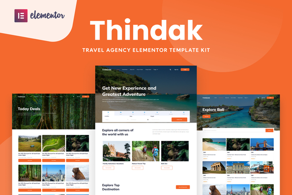 Thindak - Travel Agency Elementor Template Kit